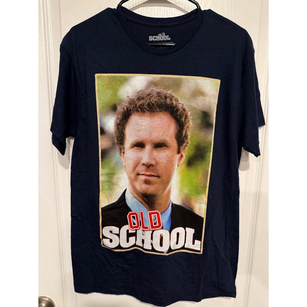 Old School Movie Will Ferrell Frank the Tank Navy Blue Graphic T-Shirt Mens M